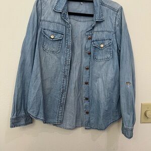 Denim Button-Up Shirt